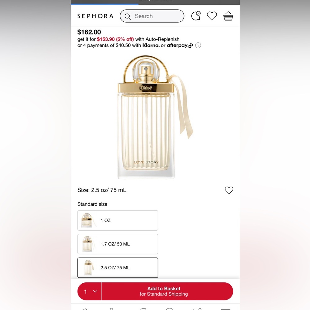 Chloe love story perfume slightly used